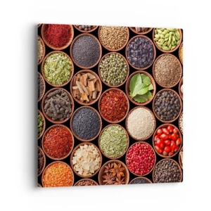 Bild auf Leinwand - Leinwandbild - Alle Aromen der Welt - 40x40 cm