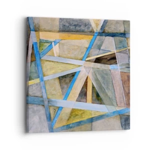Bild auf Leinwand - Leinwandbild - Gerade oder diagonal? - 30x30 cm