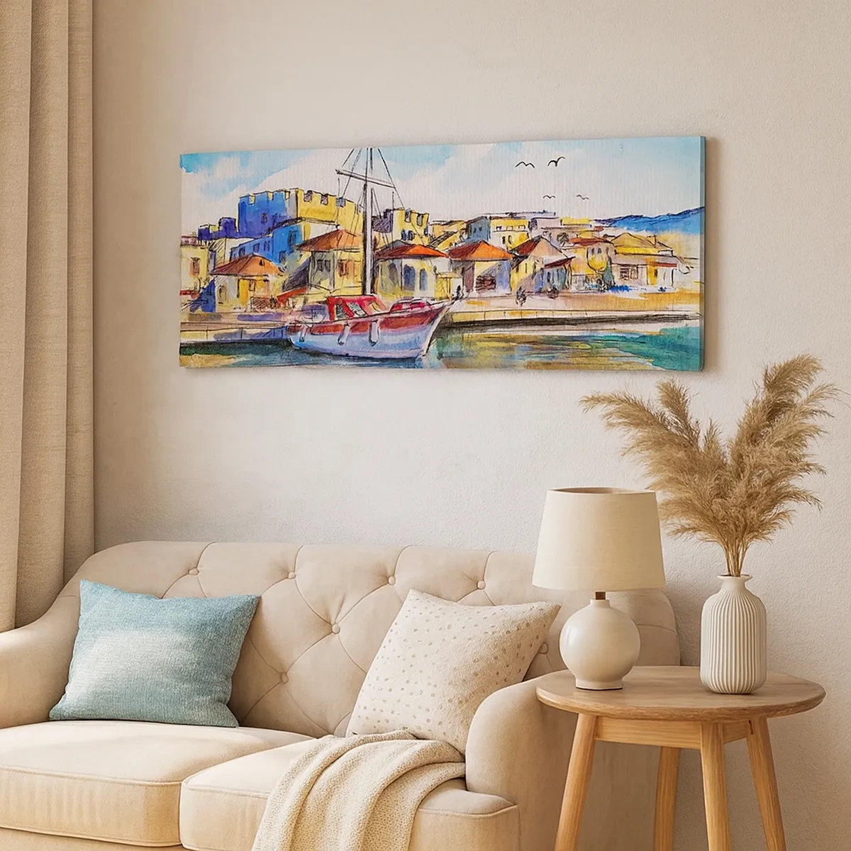 Bild auf Leinwand - Leinwandbild - Regenbogennachmittag - 30x30 cm