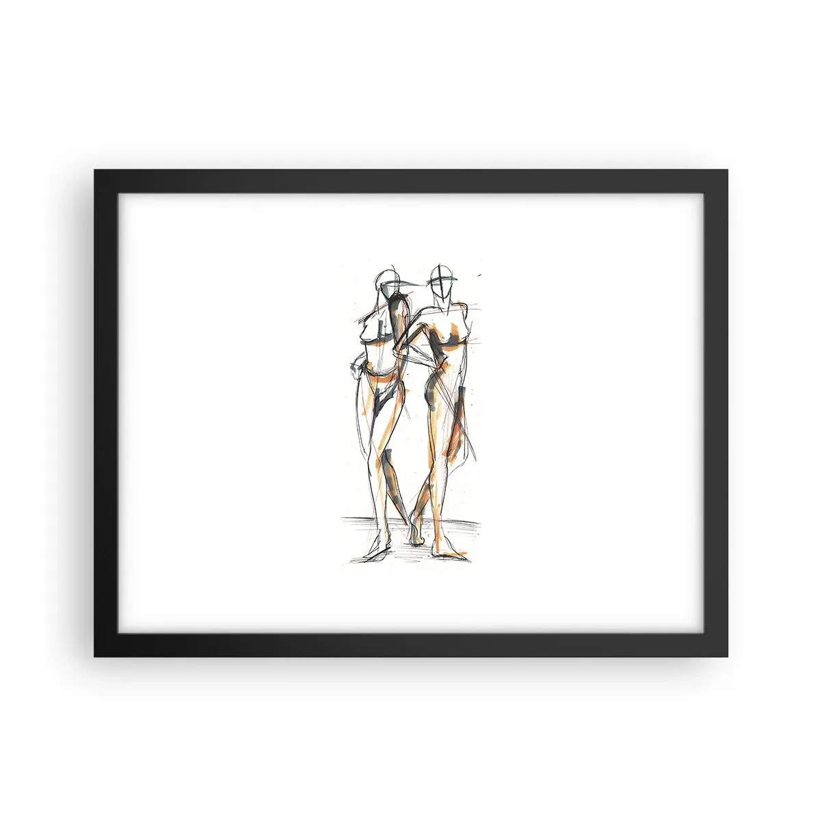 Poster in einem schwarzem Rahmen - Studie der Gnade - 40x30 cm