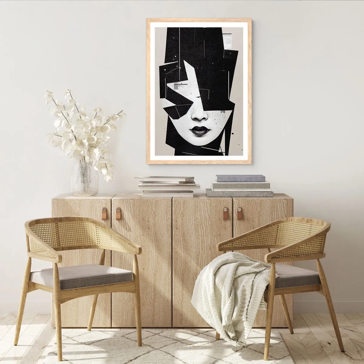 Poster in einem Rahmen aus heller Eiche - Tief verborgen - 50x70 cm