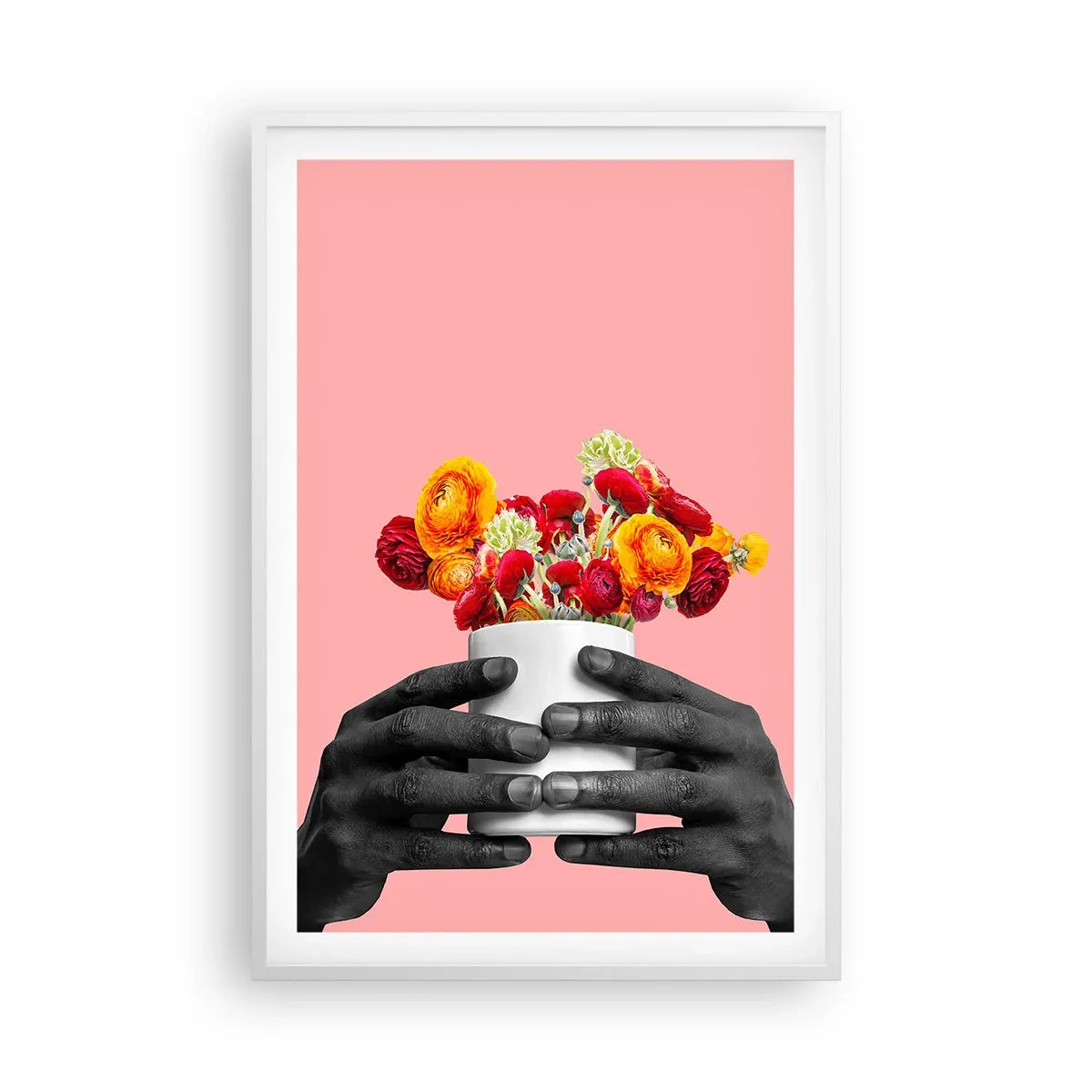 Poster in einem weißen Rahmen - Die Apotheose des Lebens - 61x91 cm