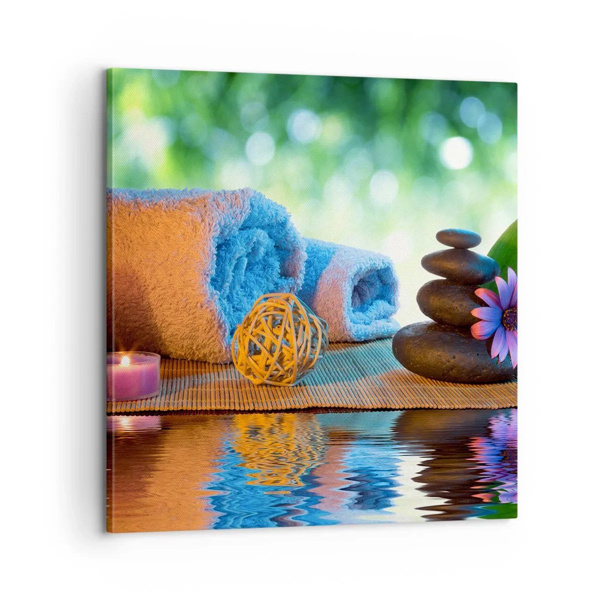 Bild auf Leinwand - Leinwandbild - Zeit für den Körper - 60x60 cm