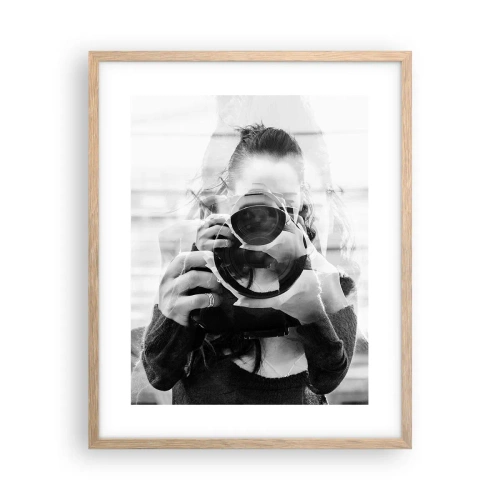 Poster in einem Rahmen aus heller Eiche - Schöpfer und Material - 40x50 cm