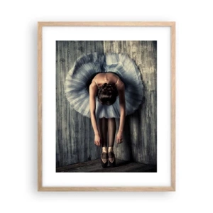 Poster in einem Rahmen aus heller Eiche - Wenn die Musik aufhört - 40x50 cm