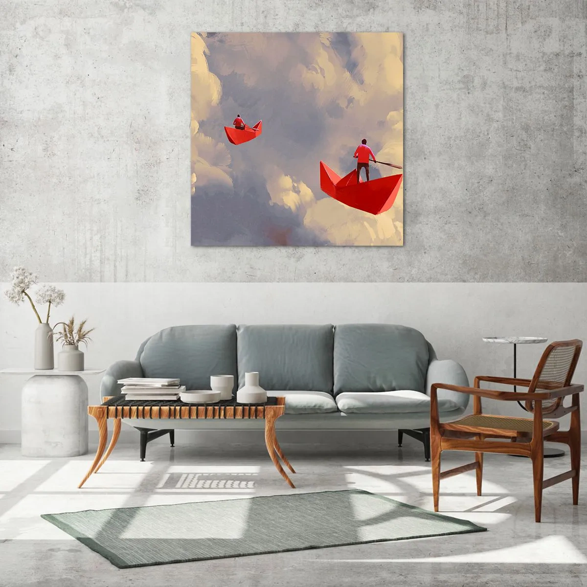 Glasbild - Bild auf glas - Expedition der Träumer - 50x50 cm