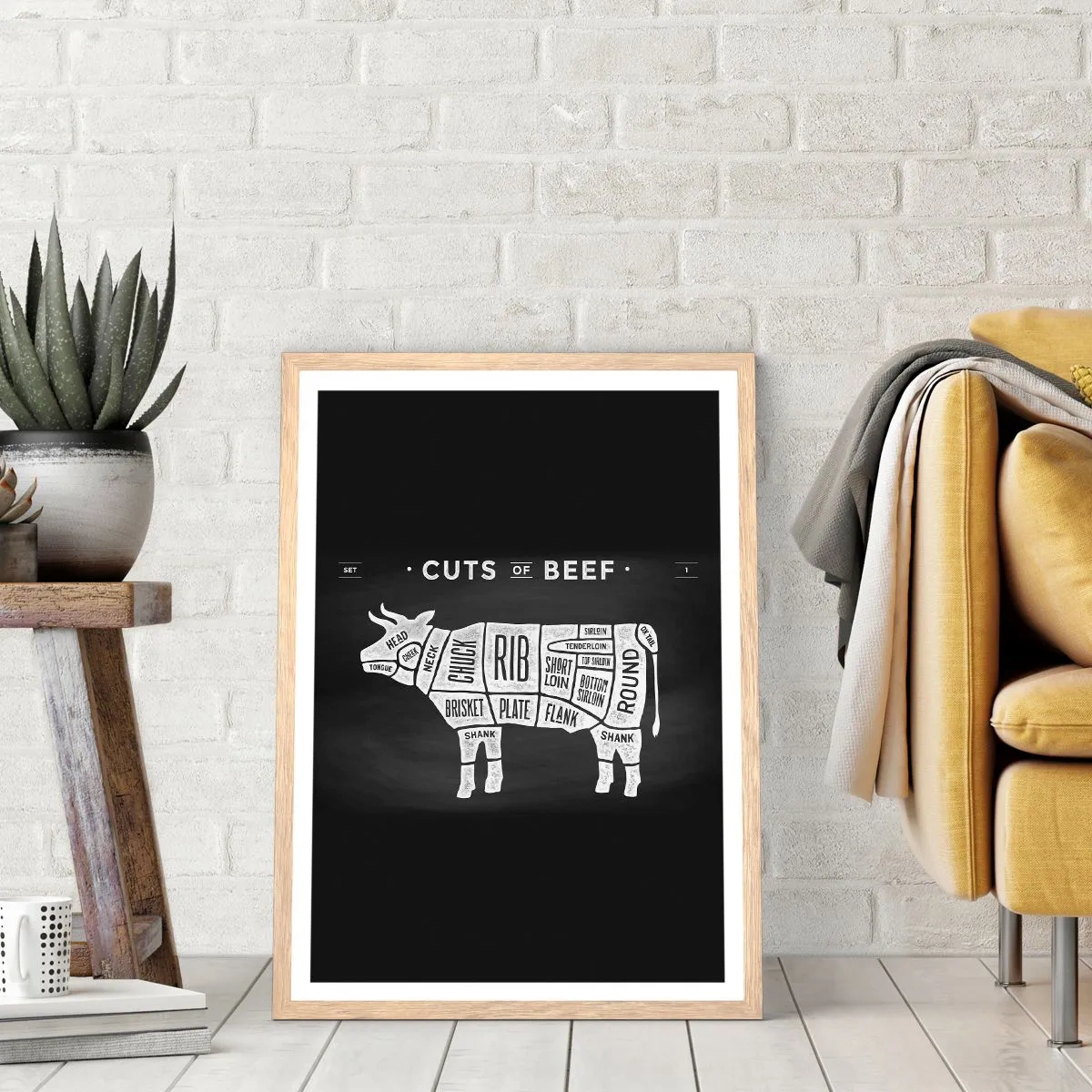 Poster in einem Rahmen aus heller Eiche - Metzger Grundierung - 70x100 cm