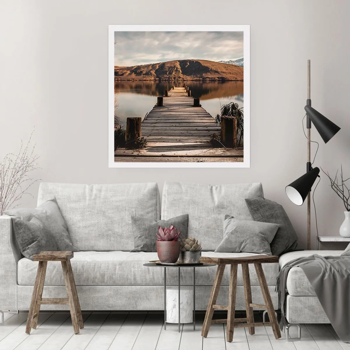 Poster - Landschaft in Stille - 60x60 cm