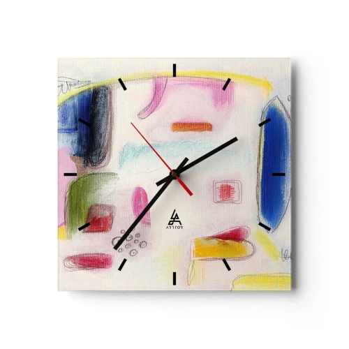 Wanduhr - Glasuhr - Eher konvex als konkav oder flach - 40x40 cm