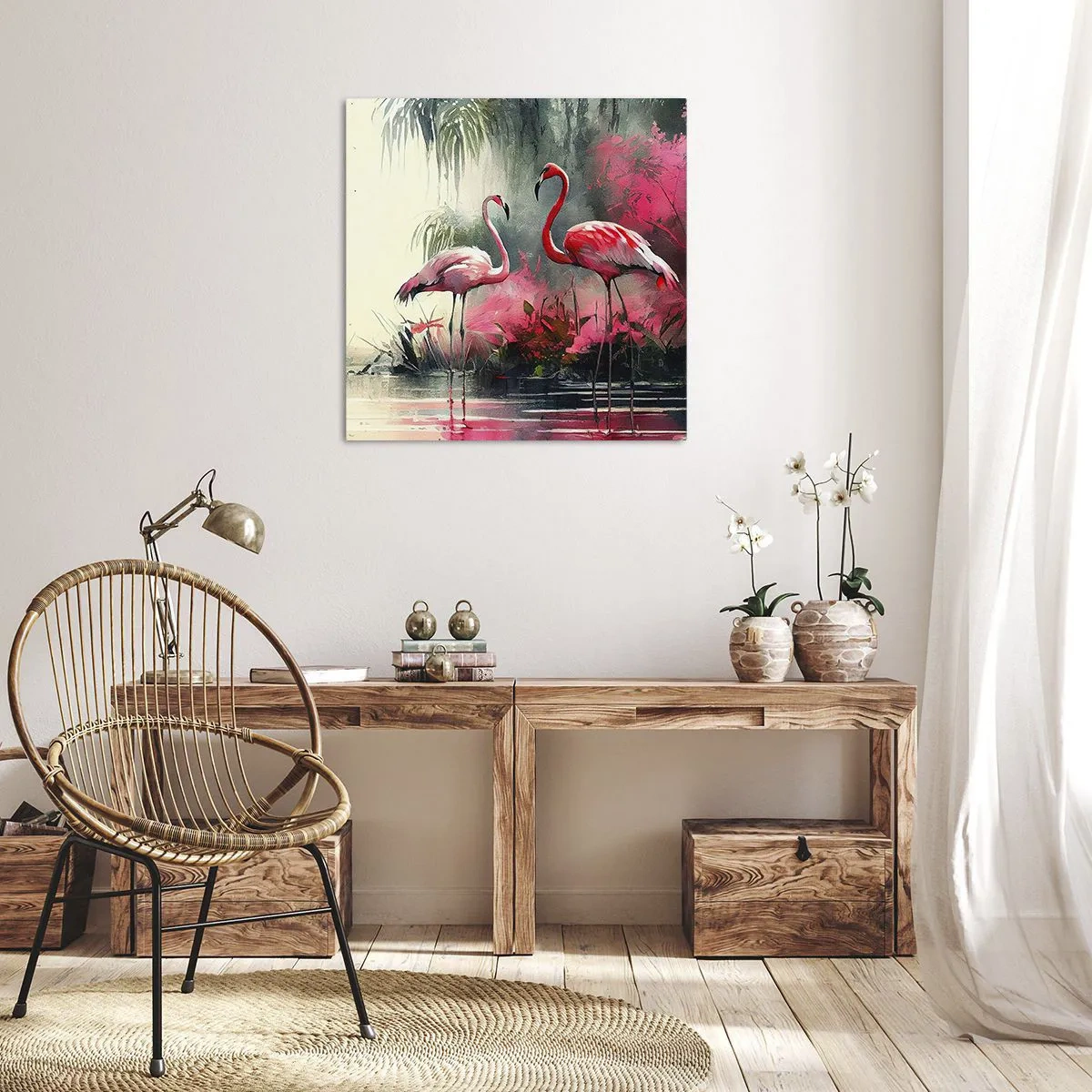 Bild auf Leinwand - Leinwandbild - Lektion in natürlicher Anmut - 40x40 cm