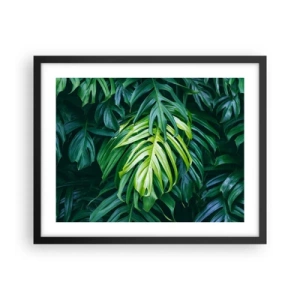 Poster in einem schwarzem Rahmen - Tauchen Sie ein in die Frische - 50x40 cm