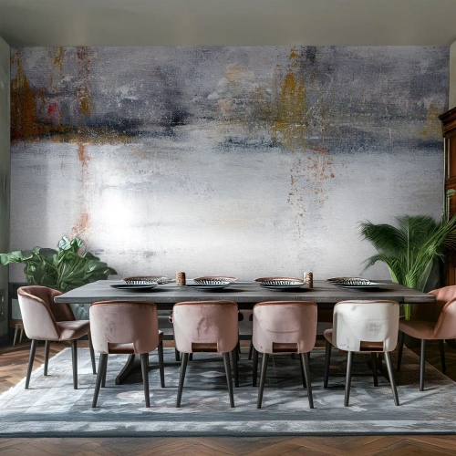 Selbstklebende Fototapete Deluxe Sticker - Hinter dem Luftvorhang - Abstraktion, Stück, Malerei - 400x280 cm