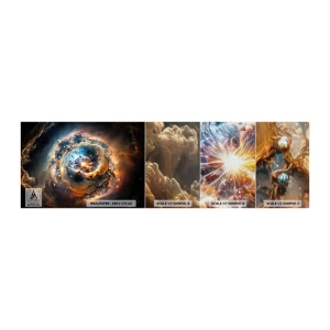Fototapeten Muster Premium Canvas - Anfang - Universum, Kosmos, Galaxis - 100x30 cm