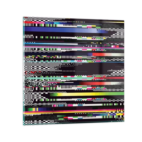 Glasbild - Bild auf glas - Das Kontrollbild der Realität - 70x70 cm