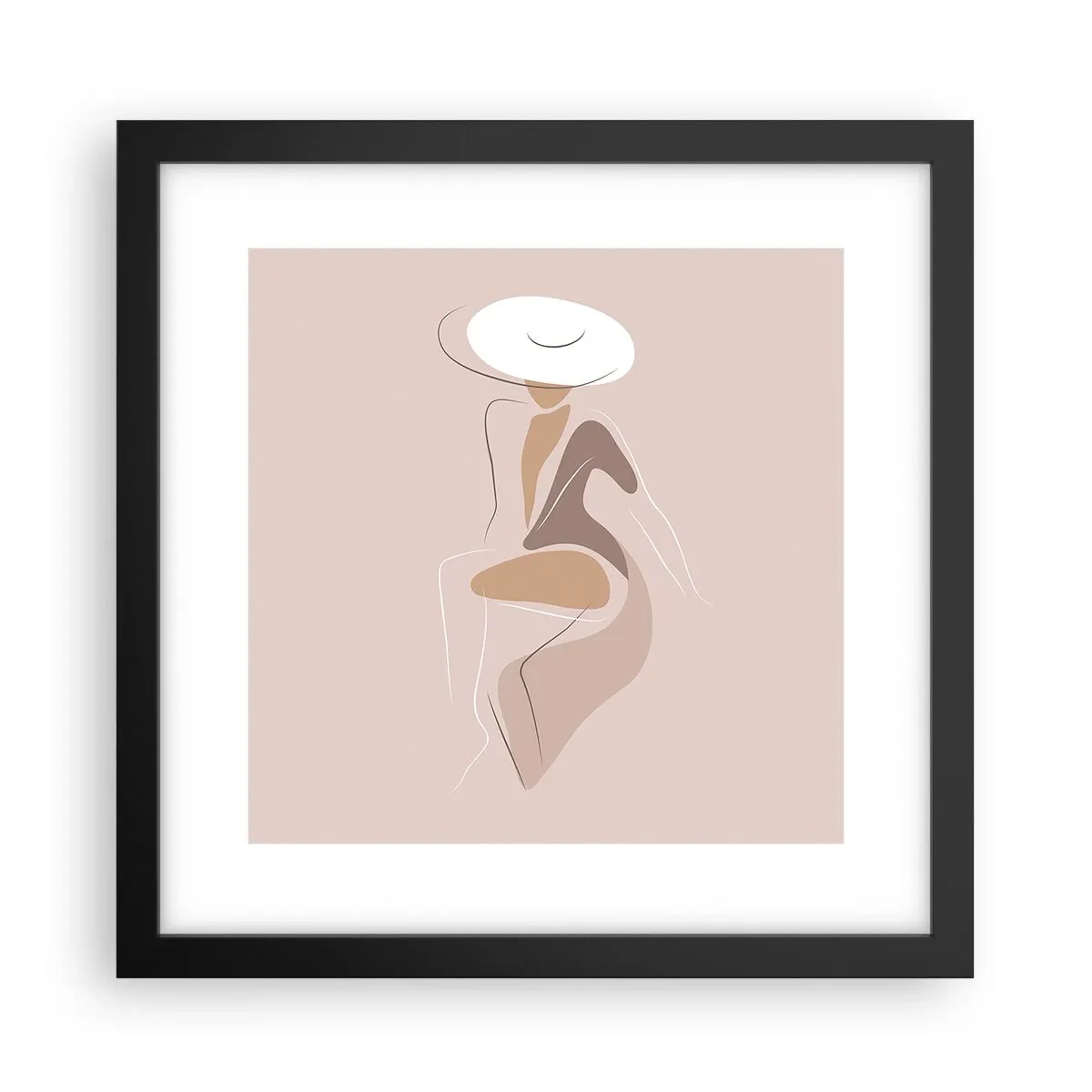 Poster in einem schwarzem Rahmen - Eine Dame sein - 30x30 cm