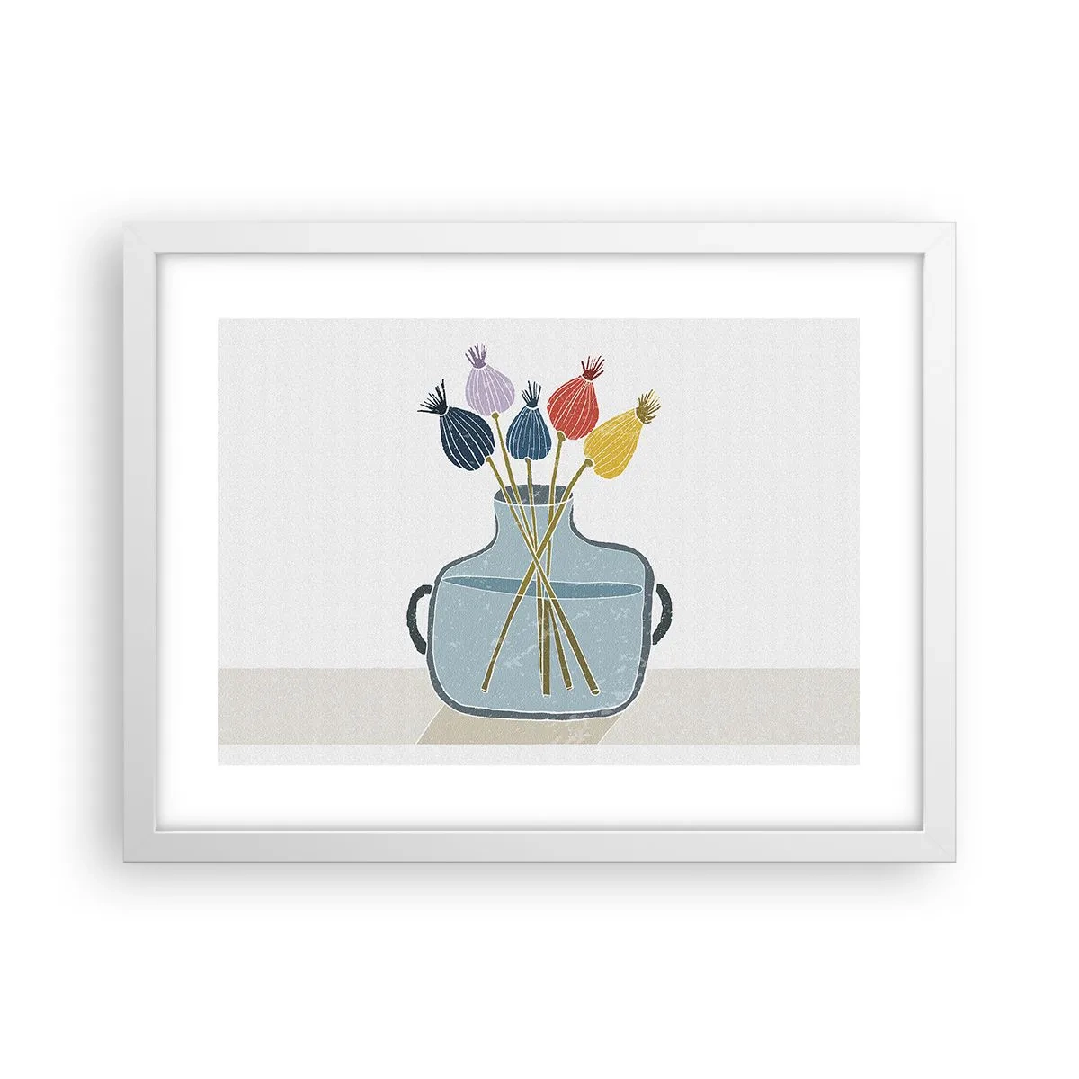 Poster in einem weißen Rahmen - Es ist mucksmäuschenstill - 40x30 cm