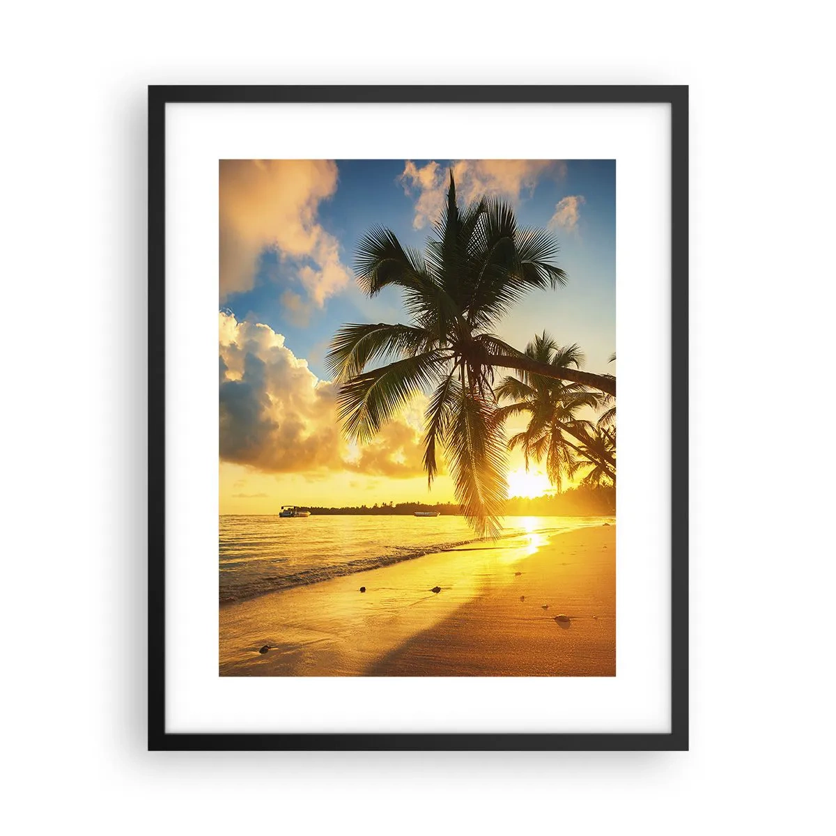 Poster in einem schwarzem Rahmen - Karibischer Traum - 40x50 cm