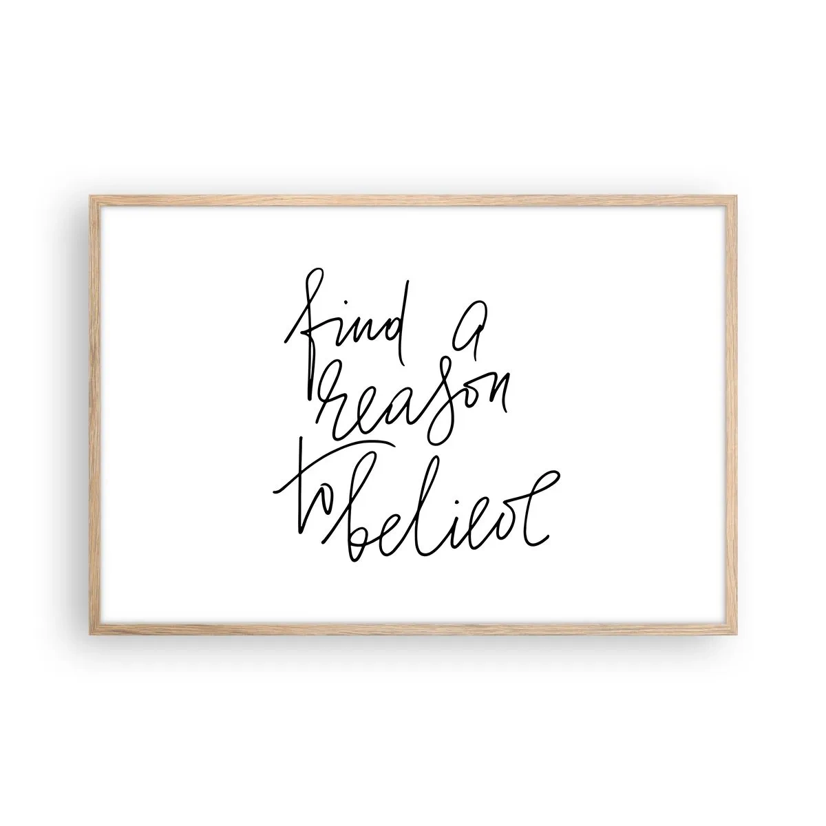 Poster in einem Rahmen aus heller Eiche - Es ist möglich - 91x61 cm