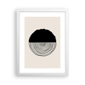 Poster in einem weißen Rahmen - Halb und halb - 30x40 cm