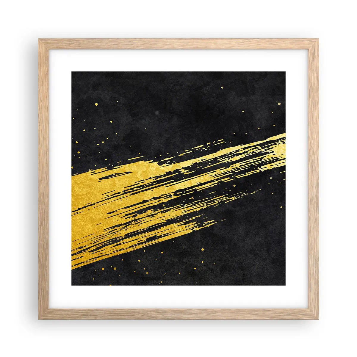 Poster in einem Rahmen aus heller Eiche - Sprung in den Hyperraum - 40x40 cm