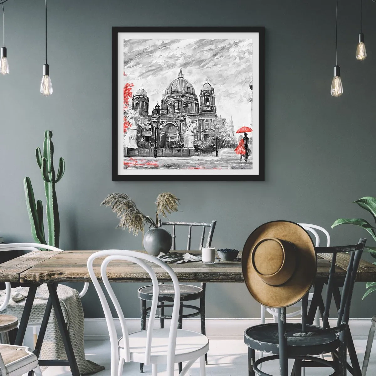 Poster in einem schwarzem Rahmen - Berliner Treffen - 40x40 cm