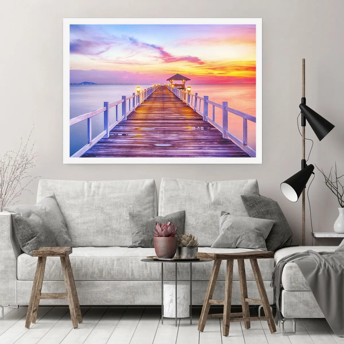 Poster - Die lila-goldene Stille des Abends - 50x40 cm