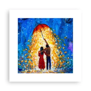 Poster - Zauber eines Regenabends? - 30x30 cm