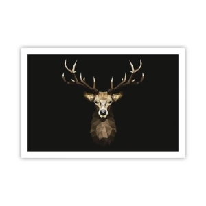 Poster - Kubistischer Hirsch - 91x61 cm