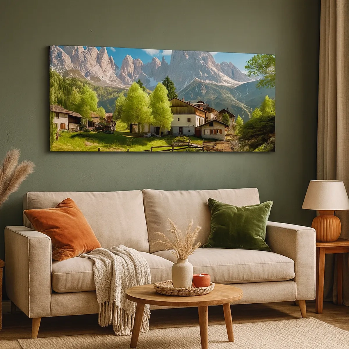 Bild auf Leinwand - Leinwandbild - Alpenidylle - 30x30 cm