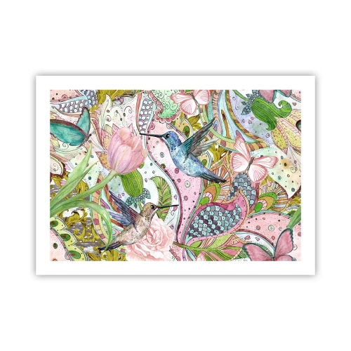 Poster - Verstrickt in Weinreben - 70x50 cm
