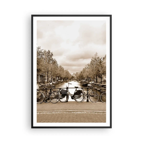 Poster in einem schwarzem Rahmen - Niederländische Atmosphäre - 70x100 cm