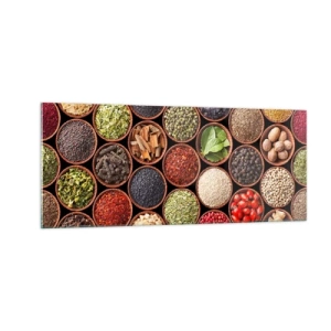 Glasbild - Bild auf glas - Alle Aromen der Welt - 100x40 cm