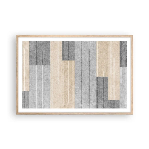 Poster in einem Rahmen aus heller Eiche - Komposition: Vertikal halten - 91x61 cm