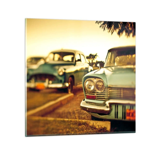 Glasbild - Bild auf glas - Wir werden abwarten und sehen - 70x70 cm