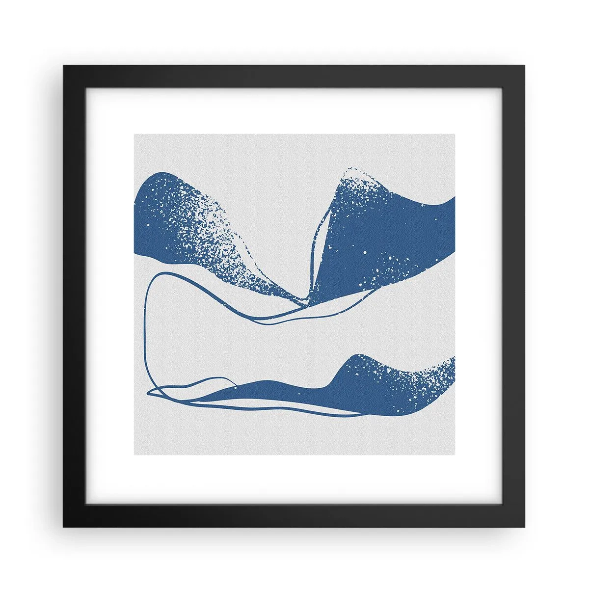 Poster in einem schwarzem Rahmen - Geflügelte Abstraktion - 30x30 cm
