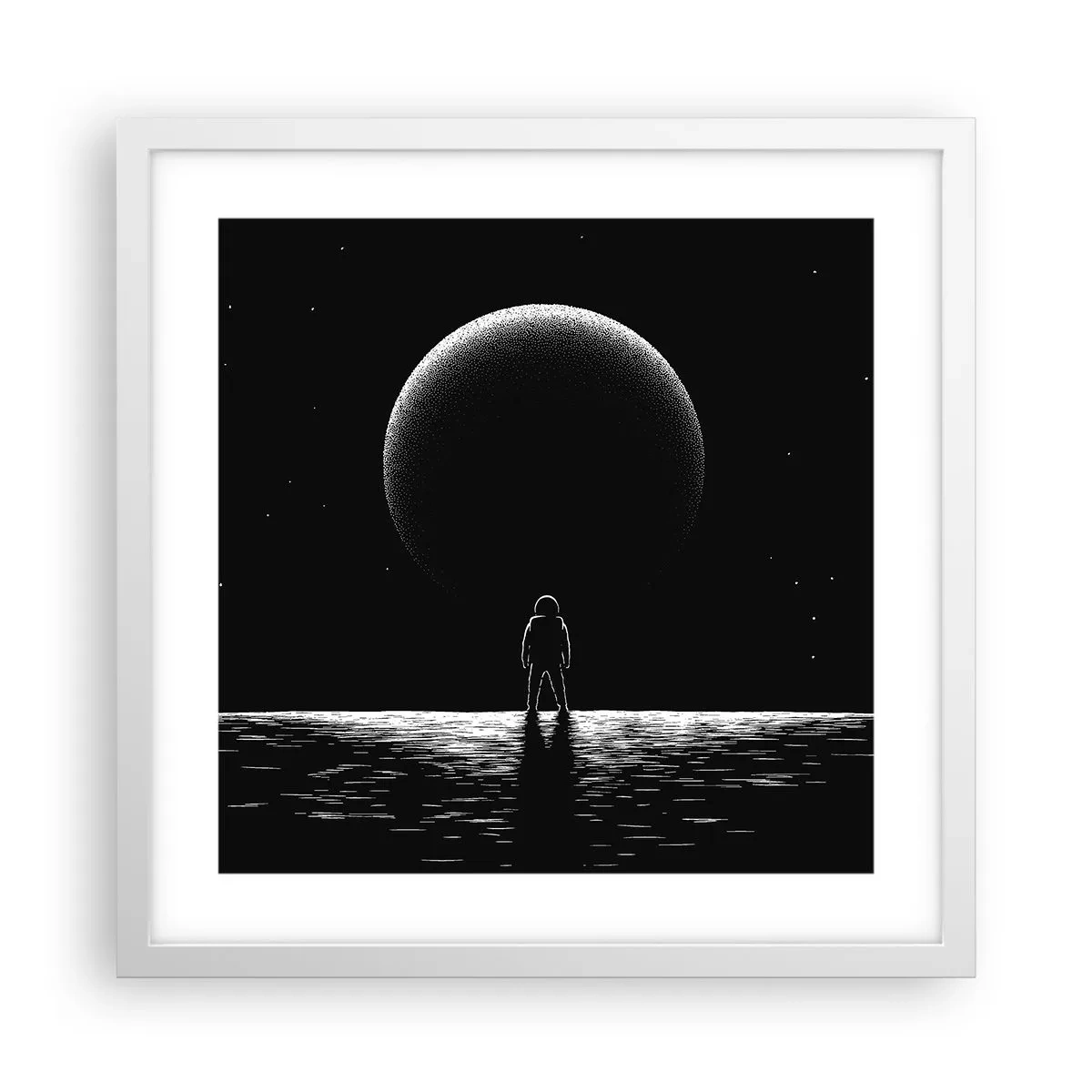 Poster in einem weißen Rahmen - Angesicht zu Angesicht - 40x40 cm