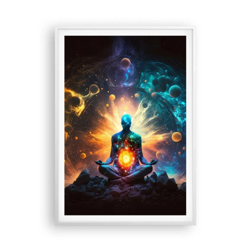 Poster in einem weißen Rahmen - Kosmischer Frieden - 70x100 cm