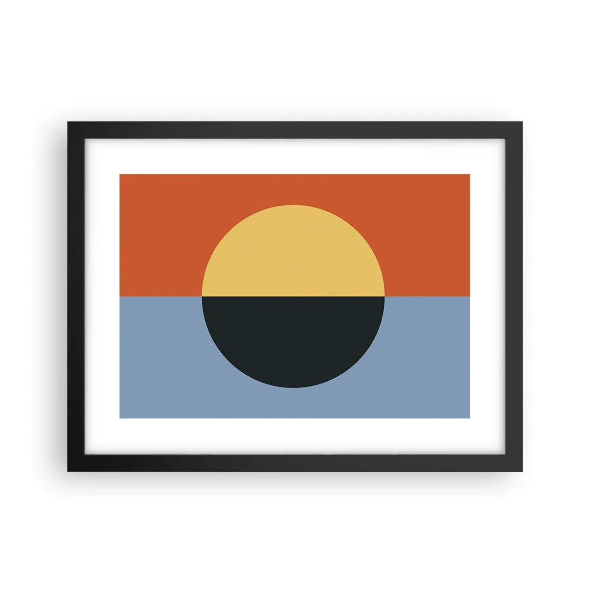 Poster in einem schwarzem Rahmen - Eine Komposition aus Wärme und Kühle - 40x30 cm