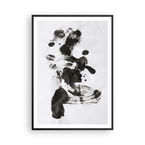 Poster in einem schwarzem Rahmen - Obwohl das Wahnsinn ist, steckt darin eine Methode? - 70x100 cm
