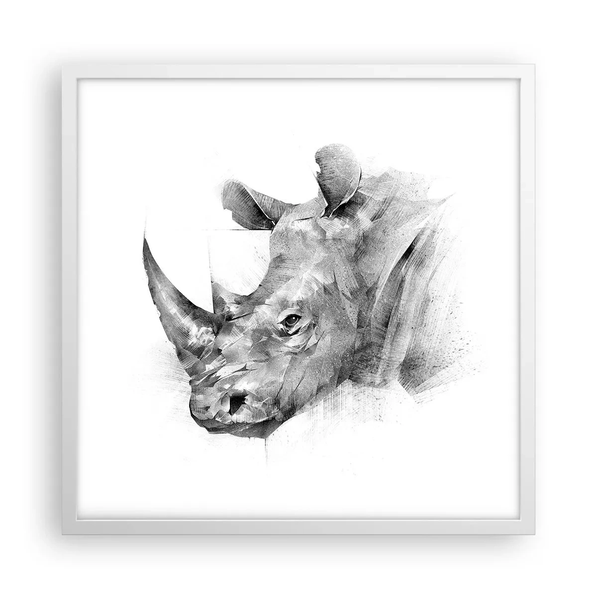 Poster in einem weißen Rahmen - Afrikanisches Porträt - 50x50 cm