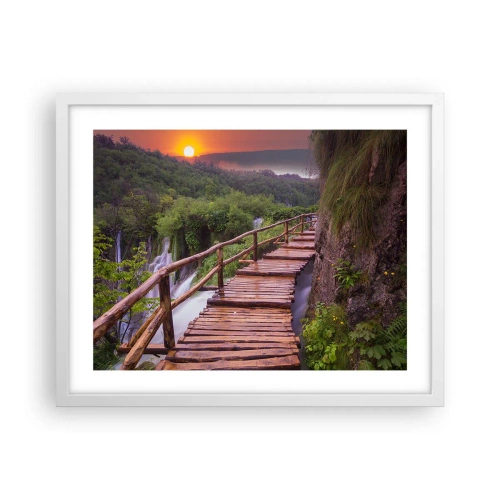 Poster in einem weißen Rahmen - Schönheit jenseits des Glaubens - 50x40 cm