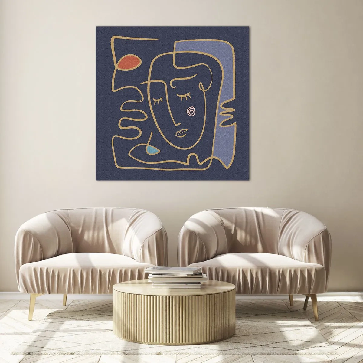 Glasbild - Bild auf glas - In Gedanken - 60x60 cm