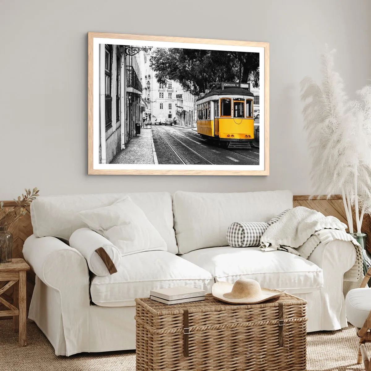 Poster in einem Rahmen aus heller Eiche - Und Fado im Hintergrund - 40x30 cm