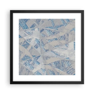 Poster in einem schwarzem Rahmen - In einem blaugrauen Labyrinth - 40x40 cm