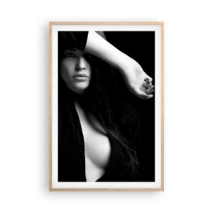 Poster in einem Rahmen aus heller Eiche - Schule der Verführung - 61x91 cm