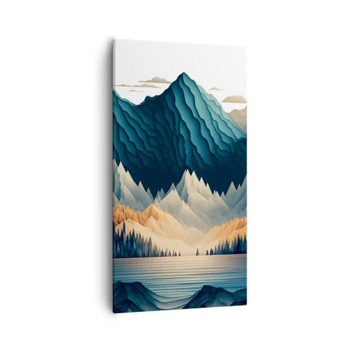 Bild auf Leinwand - Leinwandbild - Perfekte Berglandschaft - 55x100 cm