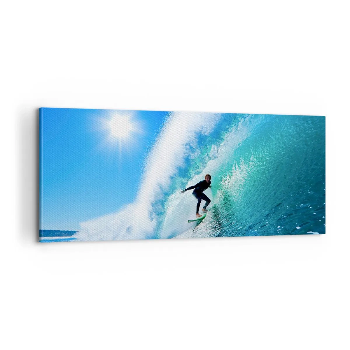 Bild auf Leinwand - Leinwandbild - Durch das große Blau - 100x40 cm