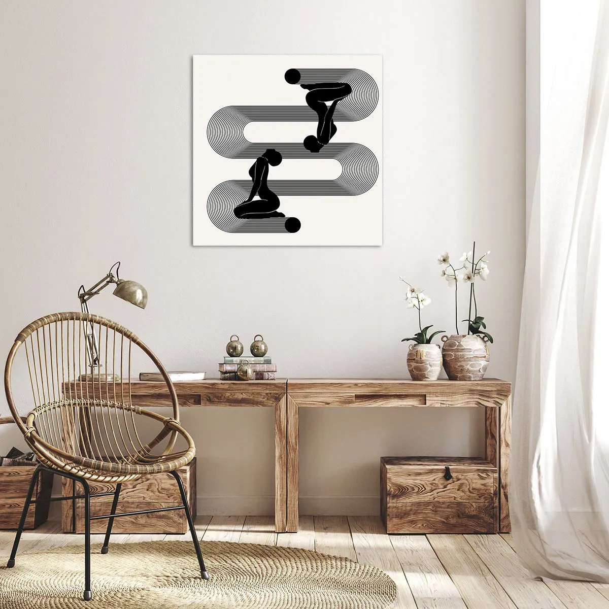 Bild auf Leinwand - Leinwandbild - Sinnliche Symmetrie - 70x70 cm