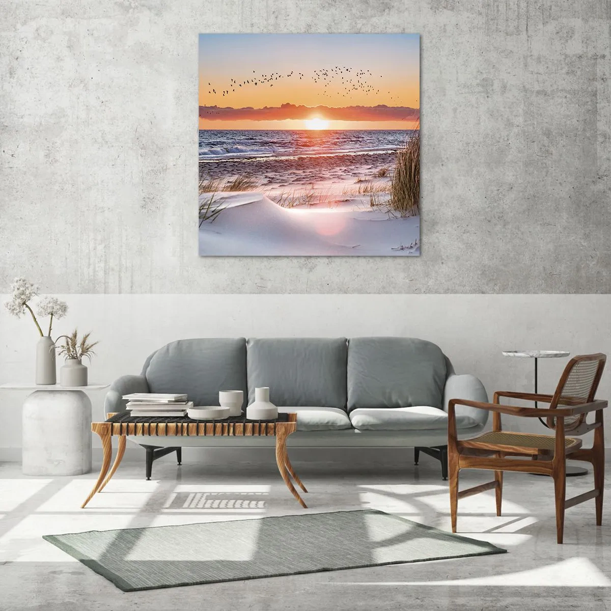 Glasbild - Bild auf glas - Horizontale Landschaft - 70x70 cm