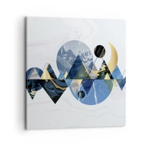 Bild auf Leinwand - Leinwandbild - Geometrische Landschaft - 60x60 cm